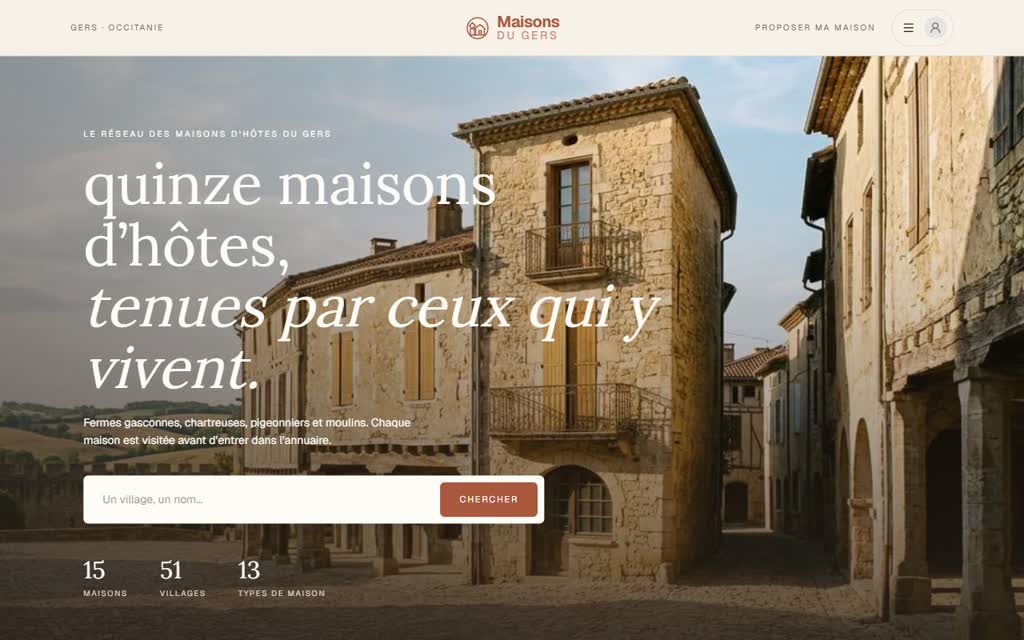 Un détail du site Maisons du Gers